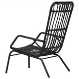 vidaXL Garden Chair Poly Rattan Light Brown