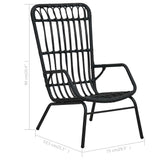 vidaXL Garden Chair Poly Rattan Light Brown