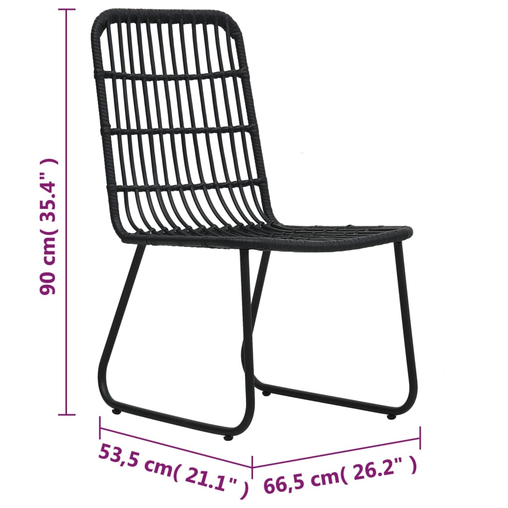 vidaXL Tuinstoelen 2 stuks poly rattan eikenkleurig
