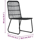 vidaXL Tuinstoelen 2 stuks poly rattan eikenkleurig