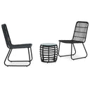 vidaXL 3-delige Bistroset poly rattan eikenkleurig