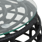 vidaXL 3-delige Bistroset poly rattan eikenkleurig
