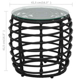 vidaXL 3-delige Bistroset poly rattan eikenkleurig