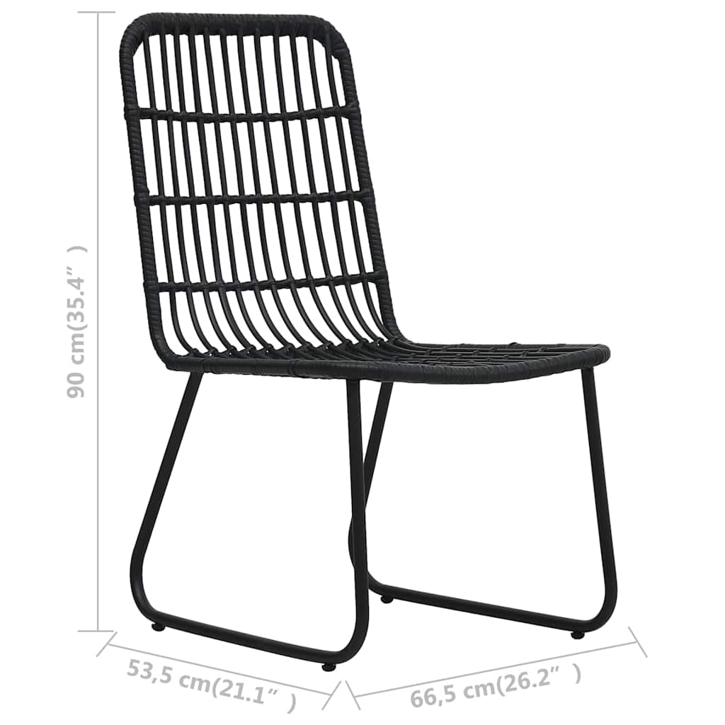 vidaXL 3-delige Bistroset poly rattan eikenkleurig