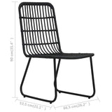 vidaXL 3-delige Bistroset poly rattan eikenkleurig