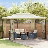 vidaXL Gazebo with nets 300x300x265 cm cream