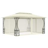 vidaXL Gazebo with nets 300x300x265 cm cream