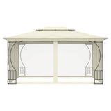 vidaXL Gazebo with nets 300x300x265 cm cream