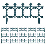 vidaXL Lawn Edging 16 pcs 10 m PP green