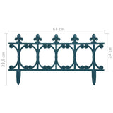 vidaXL Lawn Edging 16 pcs 10 m PP green
