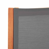 vidaXL Loungestoel massief eucalyptushout en textileen grijs