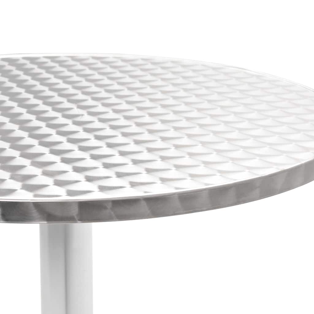 vidaXL Tuintafel 60x70 cm aluminium zilverkleurig