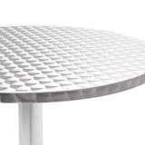 vidaXL Tuintafel 60x70 cm aluminium zilverkleurig