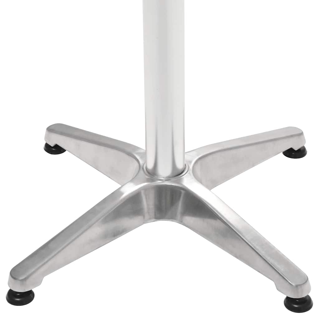 vidaXL Tuintafel 60x70 cm aluminium zilverkleurig
