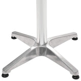 vidaXL Tuintafel 60x70 cm aluminium zilverkleurig