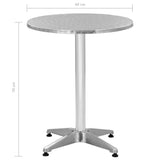 vidaXL Tuintafel 60x70 cm aluminium zilverkleurig