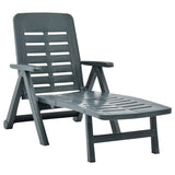 vidaXL Folding Sun Lounger Plastic White