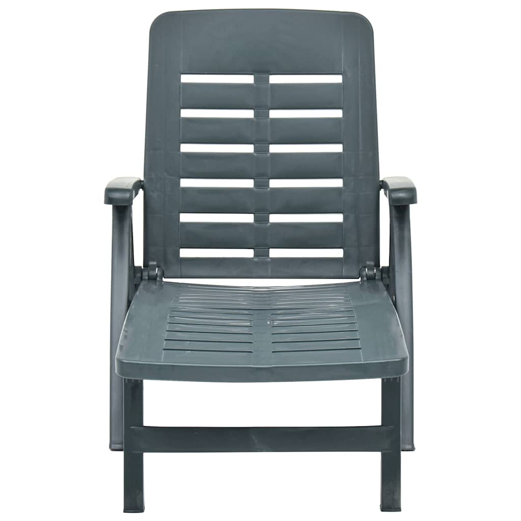 vidaXL Folding Sun Lounger Plastic White