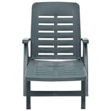 vidaXL Folding Sun Lounger Plastic White