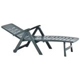 vidaXL Folding Sun Lounger Plastic White
