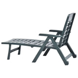vidaXL Folding Sun Lounger Plastic White
