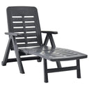 vidaXL Folding Sun Lounger Plastic White