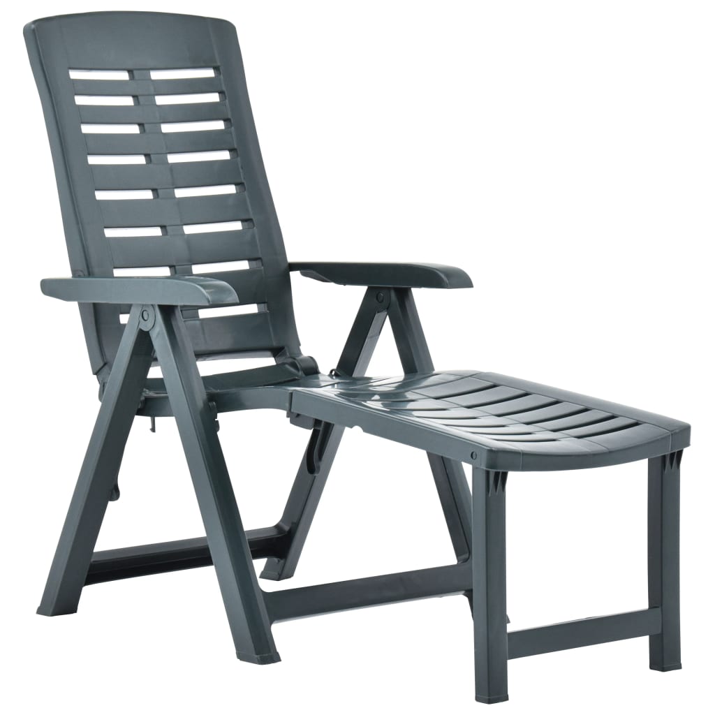 vidaXL Foldable Plastic Sun Lounger White