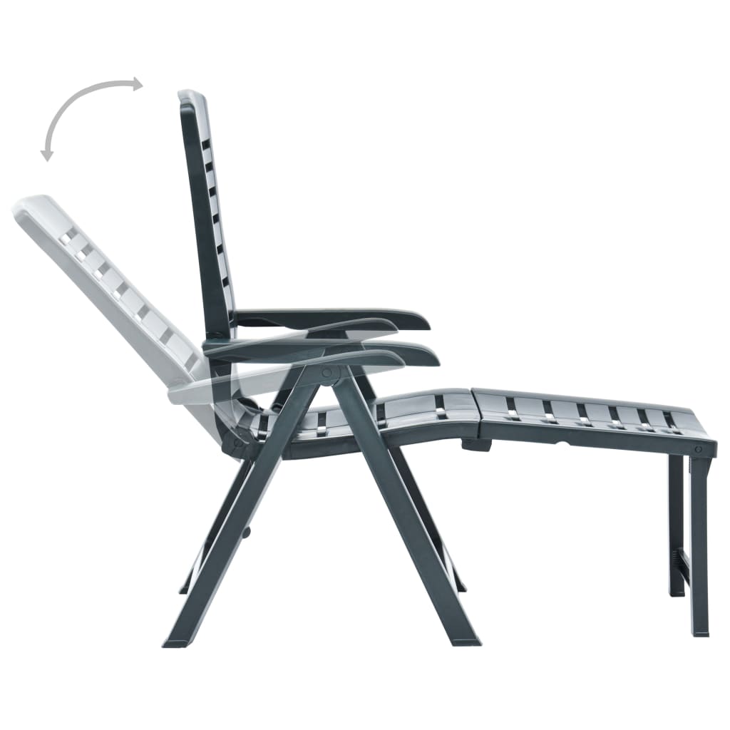 vidaXL Foldable Plastic Sun Lounger White