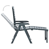 vidaXL Foldable Plastic Sun Lounger White