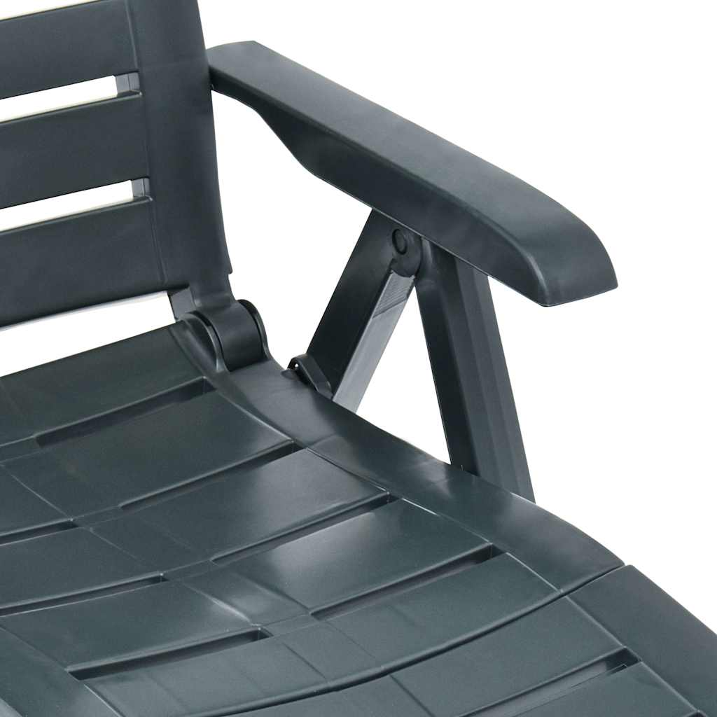 vidaXL Foldable Plastic Sun Lounger White