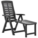 vidaXL Foldable Plastic Sun Lounger White