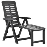 vidaXL Foldable Plastic Sun Lounger White