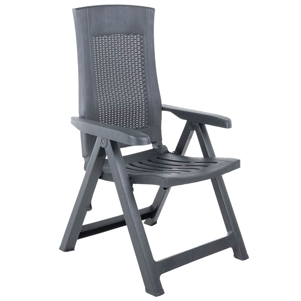 vidaXL Garden chairs 2 pcs adjustable plastic white