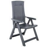 vidaXL Garden chairs 2 pcs adjustable plastic white
