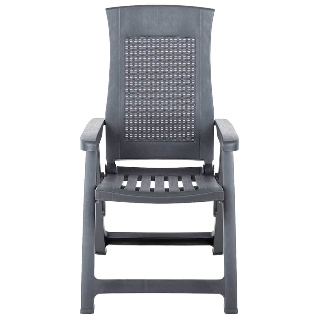 vidaXL Garden chairs 2 pcs adjustable plastic white