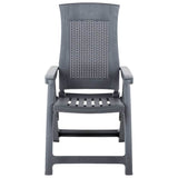 vidaXL Garden chairs 2 pcs adjustable plastic white