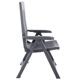 vidaXL Garden chairs 2 pcs adjustable plastic white