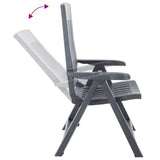 vidaXL Garden chairs 2 pcs adjustable plastic white