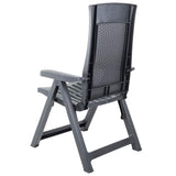 vidaXL Garden chairs 2 pcs adjustable plastic white