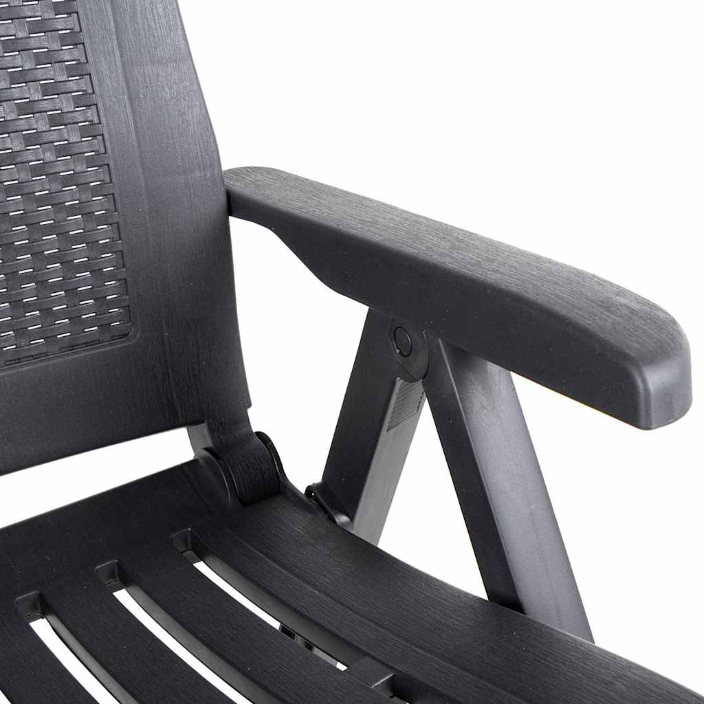 vidaXL Garden chairs 2 pcs adjustable plastic white