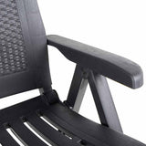 vidaXL Garden chairs 2 pcs adjustable plastic white