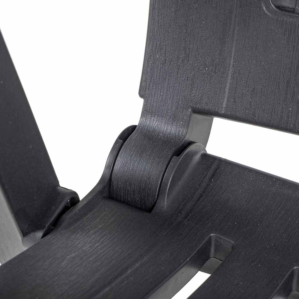 vidaXL Garden chairs 2 pcs adjustable plastic white