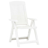vidaXL Tuinstoelen 2 st verstelbaar kunststof wit