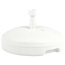 vidaXL Parasol Base Filled with Sand/Water 20 L Plastic Rattan White