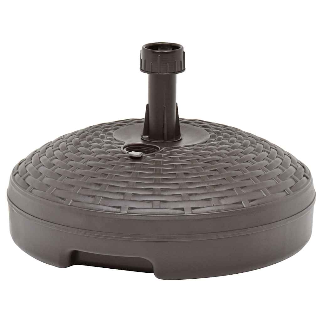 vidaXL Parasol Base Filled with Sand/Water 20 L Plastic Rattan White