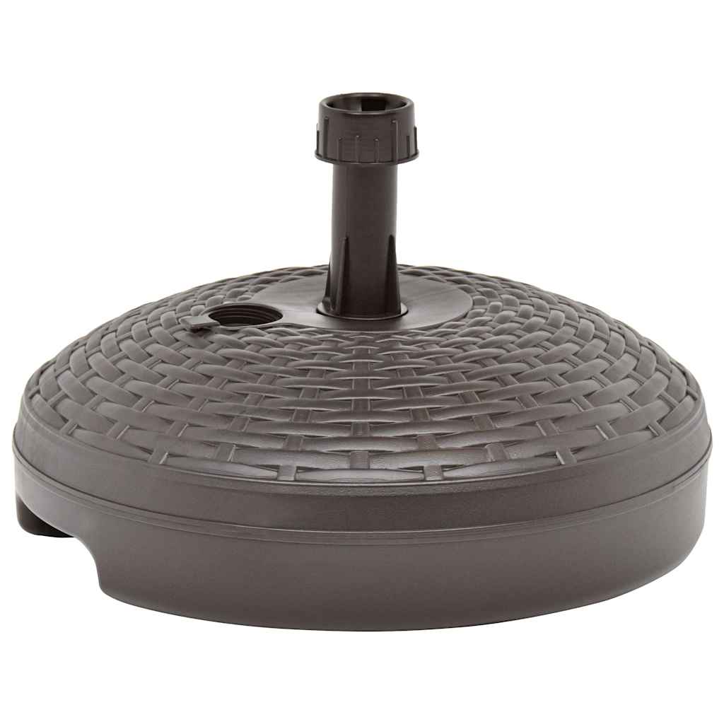 vidaXL Parasol Base Filled with Sand/Water 20 L Plastic Rattan White