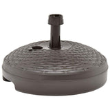 vidaXL Parasol Base Filled with Sand/Water 20 L Plastic Rattan White
