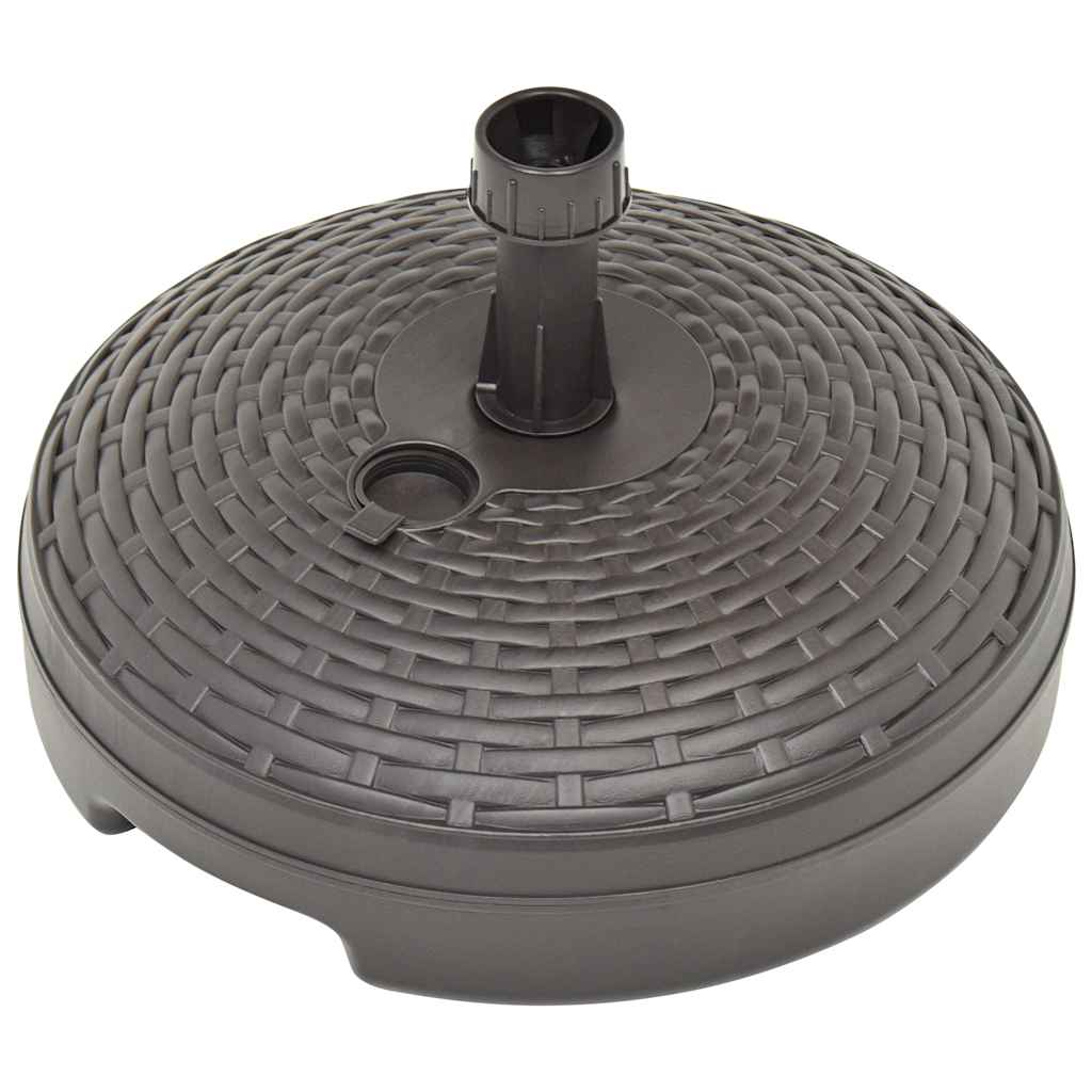 vidaXL Parasol Base Filled with Sand/Water 20 L Plastic Rattan White