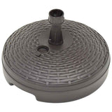 vidaXL Parasol Base Filled with Sand/Water 20 L Plastic Rattan White