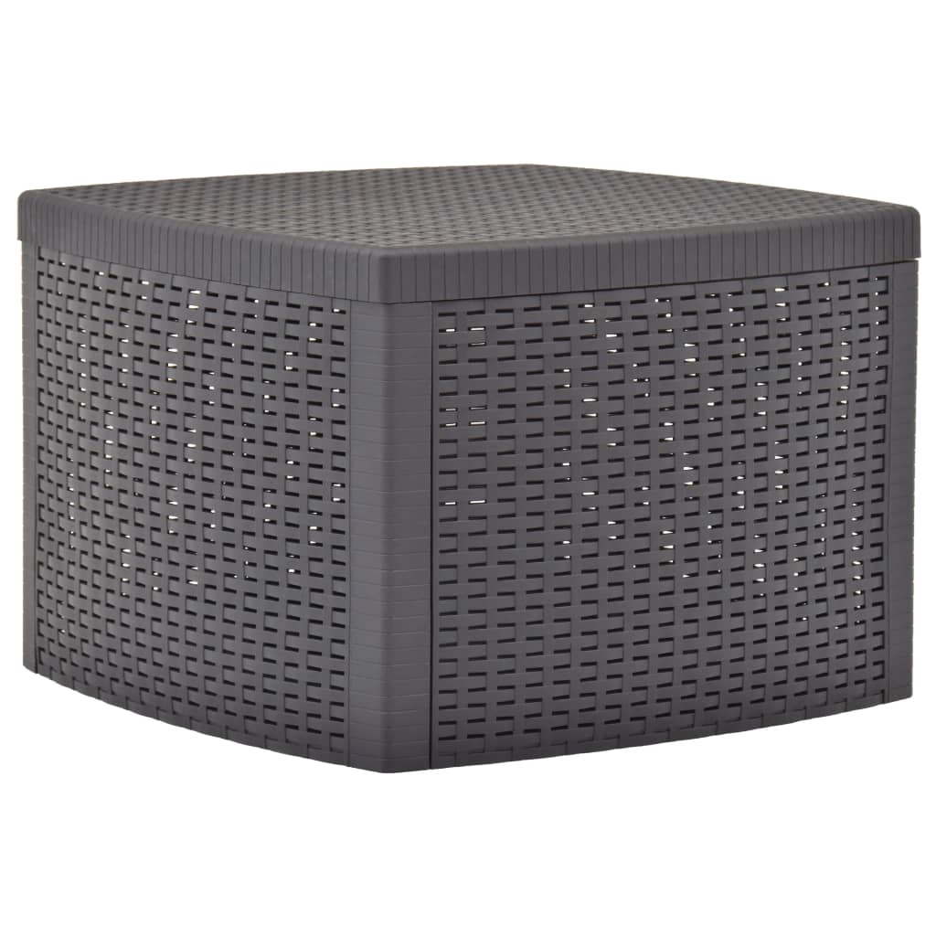 vidaXL Bijzettafel 54x54x36,5 cm kunststof wit